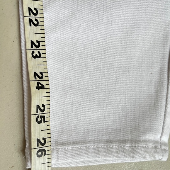 Stitch Fix Pistola Jeans Womans 27/28 White Mid-Rise Lightly Distressed Ankle - Picture 8 of 8